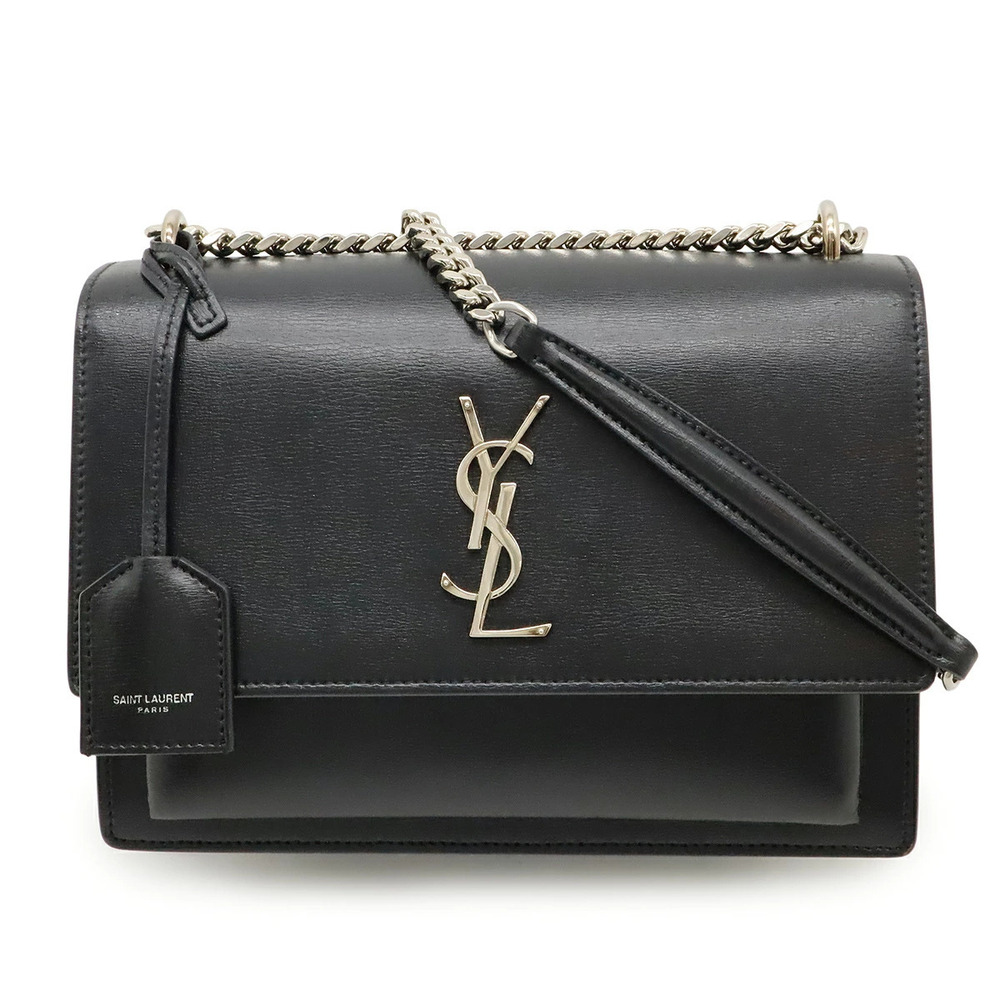 SAINT LAURENT PARIS YSL Sunset Chain Bag Shoulder Black
